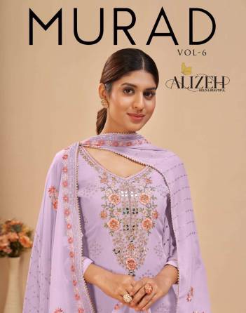 Murad Vol 6 By Alizeh Designer Festive Wear Salwar Kameez Collection